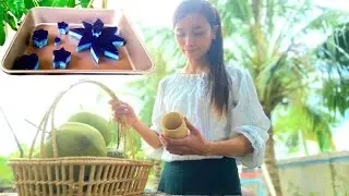 How to make coconut jelly with blue butterfly pea flower