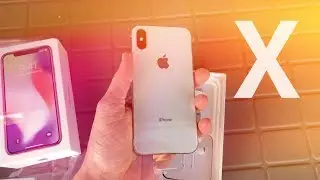 Silver iPhone X Unboxing + Face ID Test!