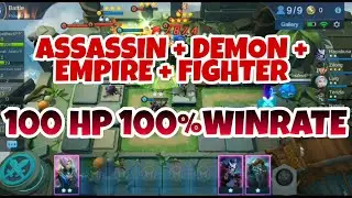 BUILD FULL ASSASSIN + DEMON AUTO WIN 100 HP!! CHESS TD MOBILE LEGENDS