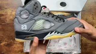 The Best Air Jordan 5 Ever! Off White  x Air Jordan 5 Muslin - On Foot Review and Sizing Guide