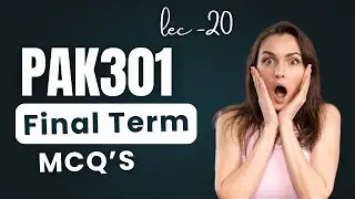PAK301 Final Term MCQs &ndash; Lecture 20 &ndash; The 1962 Constitution of Pakistan #pak301 #mcqs