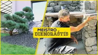 Meistro dienoraštis: šamotinių plytų mūrijimas ir bonsų sodinimas