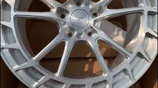 Aero design monoblock forged wheels clear silver brushed
