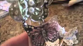 Butterfly Plant Picks using Martha Stewart punches