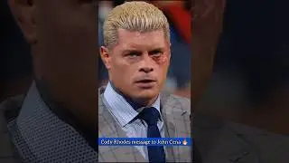 Cody Rhodes' message to John Cena 🔥👌 | WWE smackdown highlights #shorts #johncena #codyrhodes