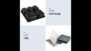 5 Compartment Black Disposable Food Container For Take Away