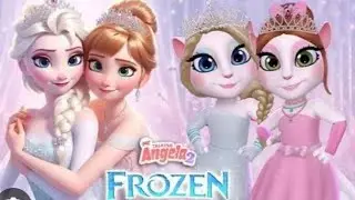 Talking Angela 2| FROZEN ❄️|| Elsa VS Anna| New Update|| #talkingangela2 #frozen2 #youtube #viral
