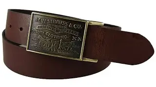 Levi's Leather Belt With Plaque Buckle Brown 11LV0253