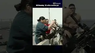 Shooting with a US Navy .50 caliber machine gun