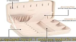 LANDICI Small Jewelry Box for Women Girls, PU Leather Travel Jewelry Organizer Case, Portable Mini