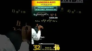 FUNCTIONS LIMITS CONTINUITY DIFFERENTIABILITY - ECET -2024 __ SAIMEDHA KOTI - HYD