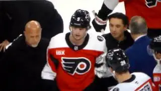 Ducks' Ross Johnston game misconduct for hit on Flyers' Jamie Drysdale