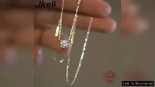 Jkeli S925 Pure silver 18k gold pendant Multi-functional single diamond necklace with six claws Zirc