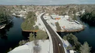 January 4, 2024- Muskoka River Bracebridge Ontario 🇨🇦SkyTour