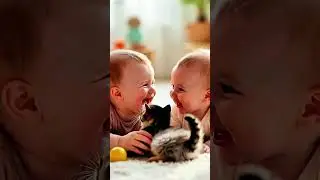 Cat Making Babies Laugh Non Stop 😂🐱👶#CatAndBabies #FunnyCat #BabyLaughter #catlovers