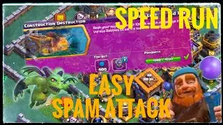 Speed run test in Construction Destruction event | fast spam attack| builder base (Clash of clans)😍🔮