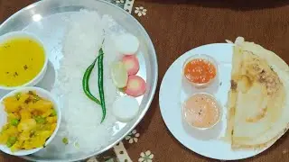live 🔴🔴 mix daal ki Rava Dosa aur chutney aloo matar gobi ki sabji ke sath special lunch ki thali