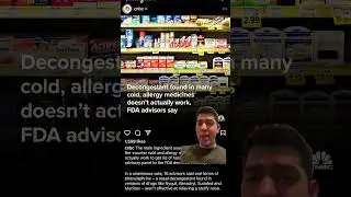 Cold medicine does not work against runny nose per FDA! #news #politics