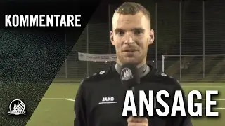 Ansage von Kevin Fausten (SV F&uuml;hlingen-Chorweiler II) | RHEINKICK.TV
