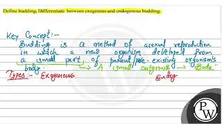 Define budding. Differentiate between exogenous and endogenous budding.