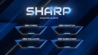 Sharp Alerts for Twitch, Youtube and Facebook Gaming