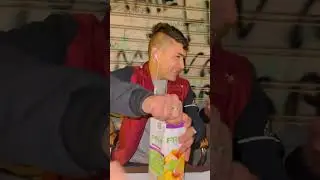 تحدي العمر 3 لتر فروت 😍 سبع 🦁 ولا يطير 🧞 تفرجو تالخر 🤣😂