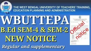 WBUTTEPA IMPORTANT NOTICE ?