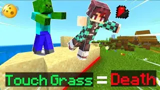Minecraft, But If I Touch GRASS I Die... 🤧