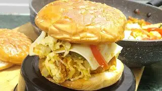 Ramzan Special Me kuch khas restaurant ka maza ghar par Chicken cheesy loaded burger 🍔 