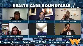 WATCH LIVE: Health Care Roundtable with Reverend Warnock, Senator Duckworth and Georgia doctors