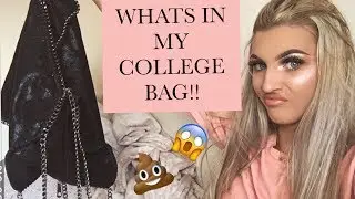 WHATS IN MY COLLEGE BAG😵 | MEGAN HOLDING
