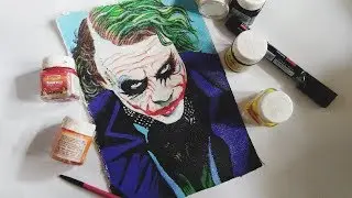 joker painting on canvas #joker_painting #joker #heath_ledger_as_joker