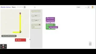 Blockly Games Maze level 5 solution
