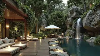 Sweet August Jazz in the Villa | Gentle Jazz & Nature Sounds For a Peaceful Moment