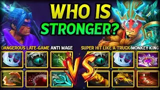 КТО СИЛЬНЕЕ? | Опасный керри-антимаг в поздней игре против супер-удара, как грузовик, Monkey King...