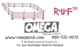 Portable pedestrian barricades by RUF Roll Up Fence | OMEGA Industrial Products