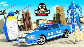 Flying Car Robot Transform Game: Police Robot Car Transformation - Android Gameplay