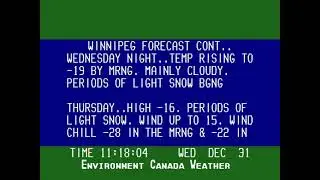 Winnipeg Weather Channel Archive - Dec 31st 2025 [Part 1]
