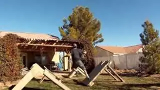 chris rolling log slanted steps