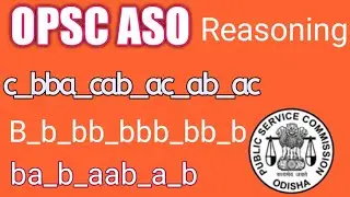 OPSC ASO reasoning questions practice 2022 || Alphabet series
