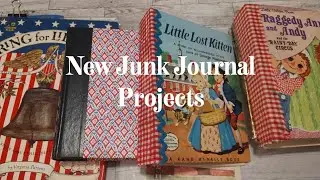New Junk Journal Projects Reveal, Thrifted Books Share for Journals, Eclectic #handmade #journaling