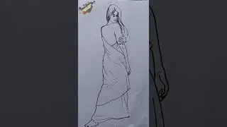 How To Draw A Figure Illustration With Sketchpen Water| Easy Figure  Drawing #shorts #youtubeshorts