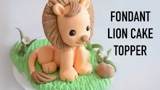 Lion | Fondant Cake Topper Tutorial | (w/ subtitles)