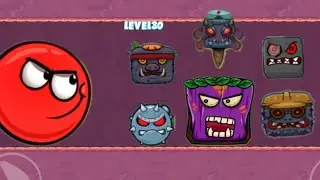 Red Bounce Ball 5 - Red Ball Gameplay - All Levels - Fight All Bosses