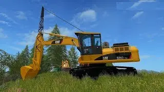 Farming Simulator 17 Mods - Cat 325D Yarder for PC/MAC