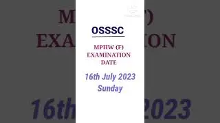 Mphw Examination Date/#shorts #youtube