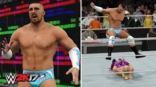 WWE 2K17 Future Stars DLC: Mojo Rawley Entrance, Signatures & Finishers! | #WWE2K17DLC