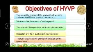 Lecture No 13 High Yielding Varieties Programme