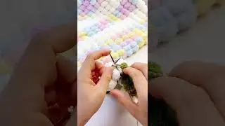 Relaxing time,soft pompom yarn will melt your heart #knitting