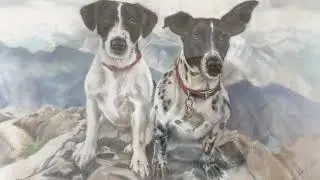 Hunde in Pastell und &Ouml;l
